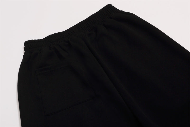 Men's Wide-Leg Sweatpants with Star, Stripe & Heraldic Crest Print