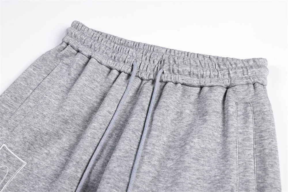 Wide-Leg Sweatpants with Cross Script Graphic Print