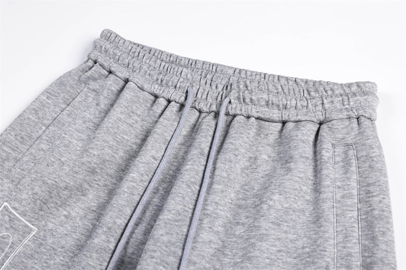 Wide-Leg Sweatpants with Cross Script Graphic Print