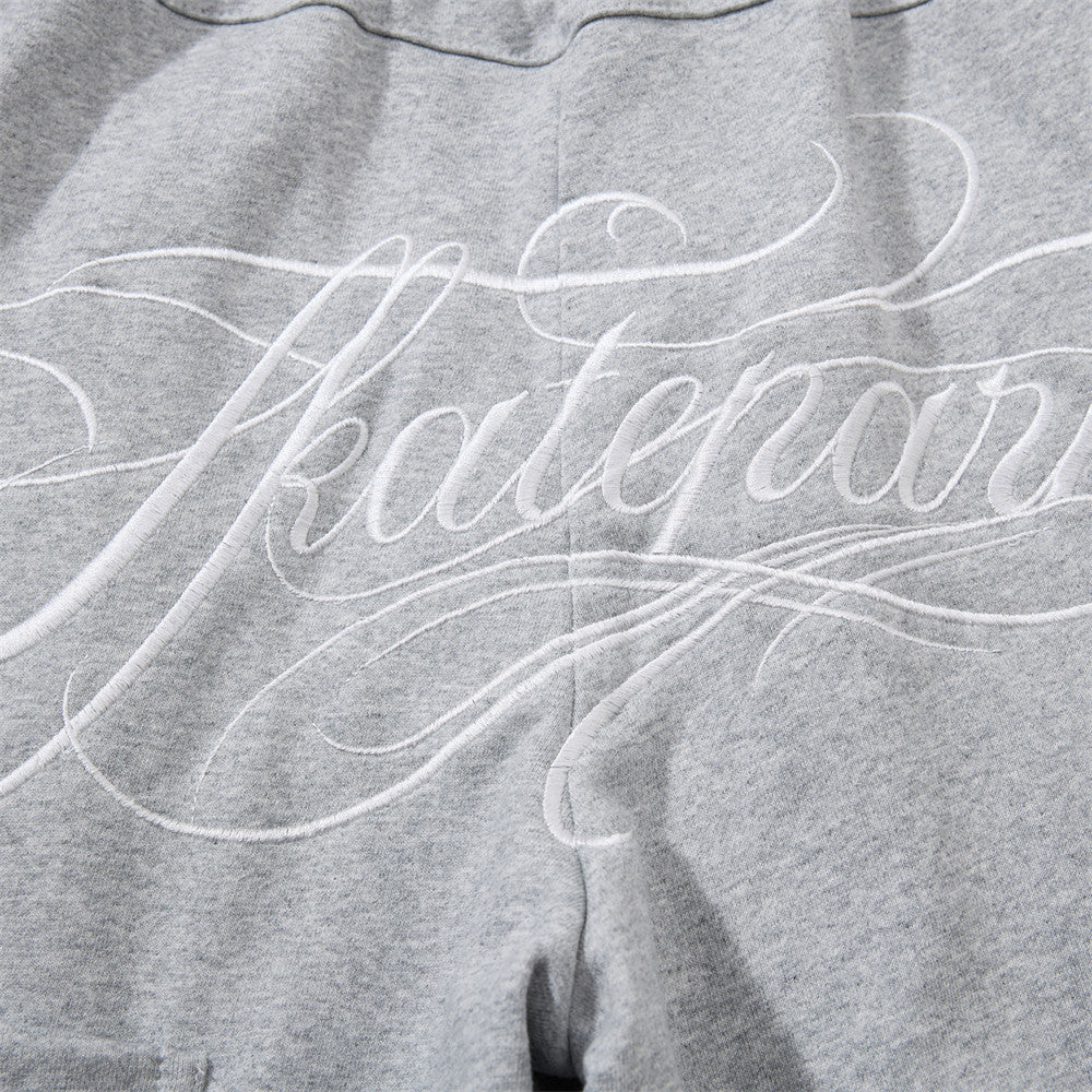 Skatepark Script Logo Wide-Leg Sweatpants with Cargo Pockets
