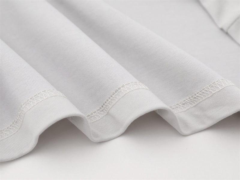 T-shirt homme à manches longues – Imprimé yeux, effet deux-en-un et manches rayées
