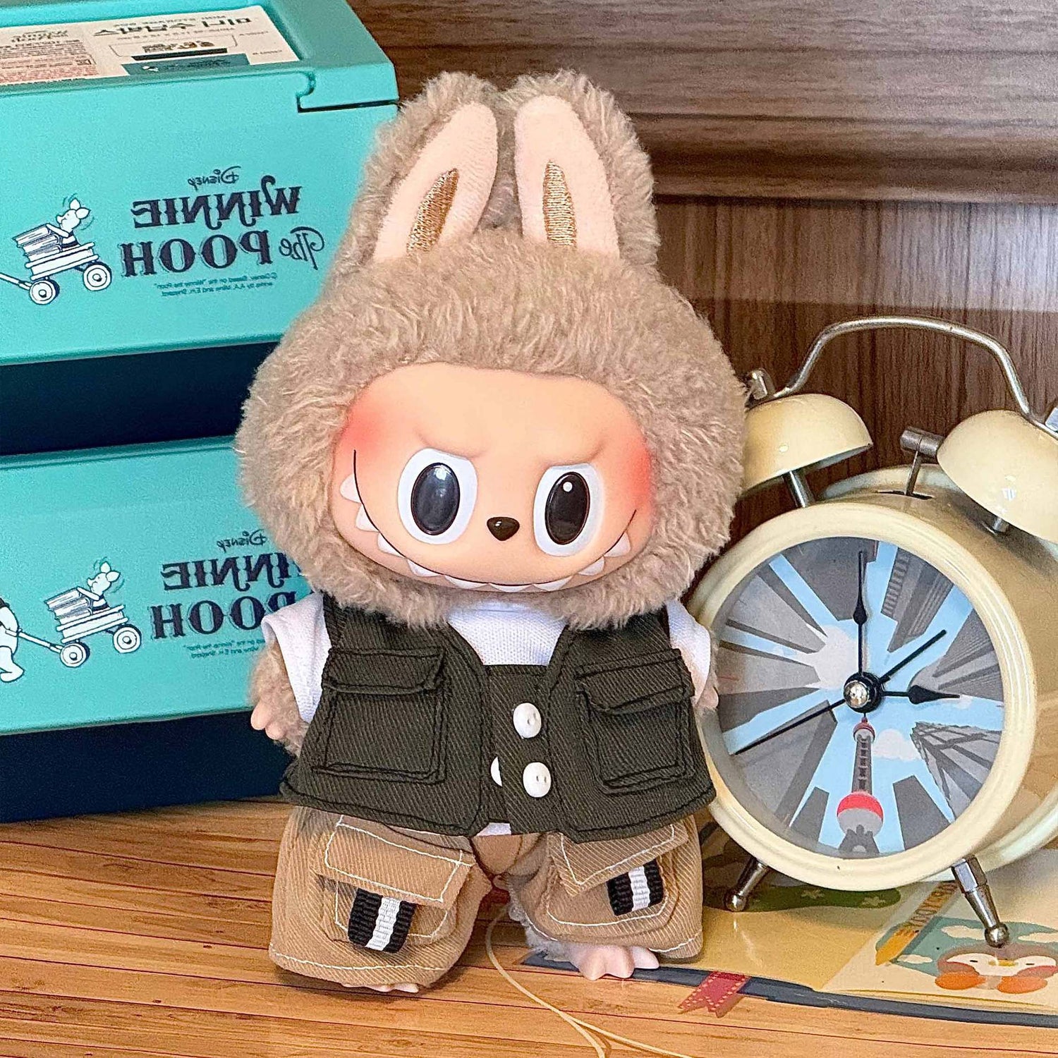 Labubu Utility Vest &amp; Cargo Pants Adventure Outfit – All‑Series Doll Clothes