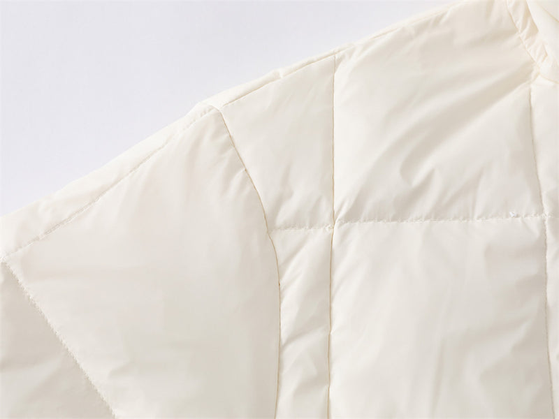 Herren-Pufferjacke mit Steppung – Wintermantel mit Kapuze und durchgehendem Reißverschluss