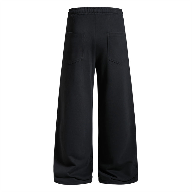 Wide-Leg Sweatpants with Pegasus Embroidery & Crew Skatepark Graphic