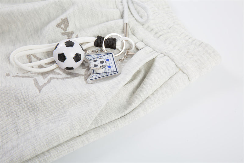 Mickey Mouse Graphic Wide-Leg Sweatpants with Football Charm