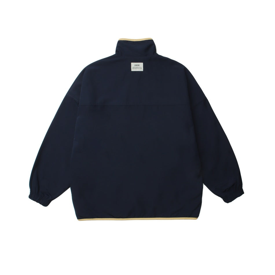Colorblock Reversible Zip-Up Jacket — Stand Collar, Oversized Fit