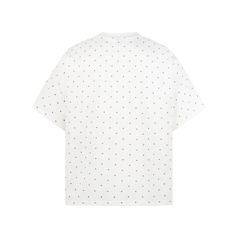 Polka Dot Star Graphic Oversized T-Shirt | Streetwear Crew Neck Tee