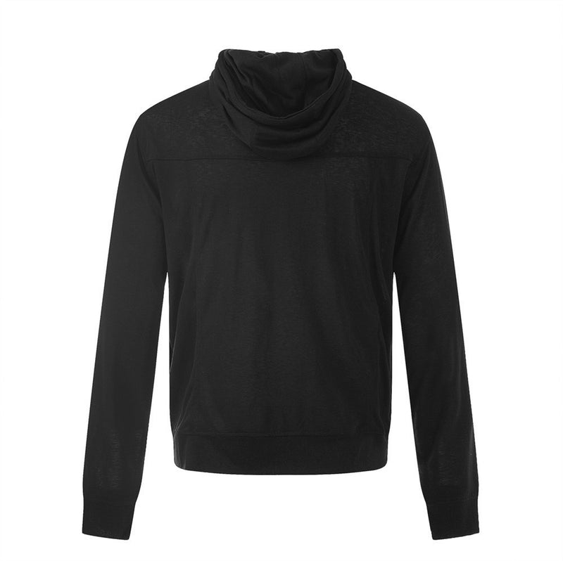 Men's Black Zip-Up Hoodie with Griffin Print