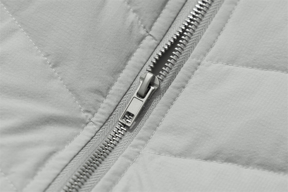 Herren-Pufferjacke mit lockerer Passform und Steppmuster – Stehkragen