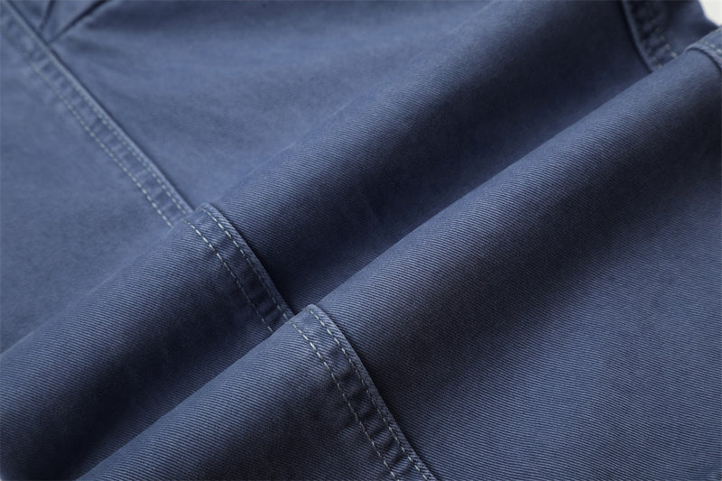 Wide-Leg Cargo Pants with Multi-Pocket Design and Contrast Paneling
