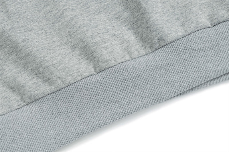 Layered-Look Plaid Collar Sweatshirt with Cartoon Sheep Appliqué