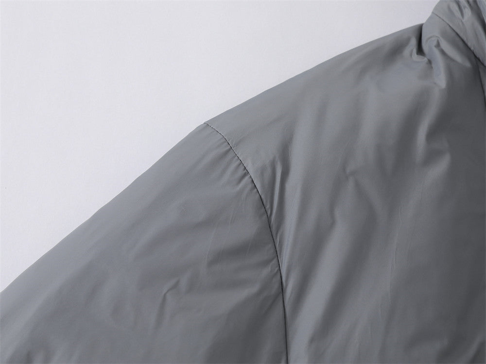 Cazadora Acolchada de Plumas con Capucha y Diseño de Varias Cremalleras para Hombre