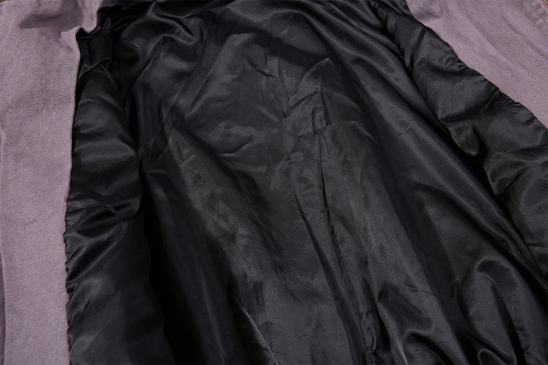 Traceback Graphic Washed Canvas Bomber Jacket with Corduroy Collar