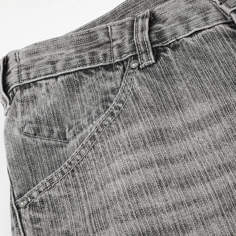 Wide-Leg Barrel Jeans – Punk Washed Vintage Silhouette