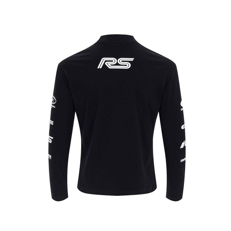 Over Speed Club Long Sleeve Graphic Tee – Mock Neck Racing Print Shirt