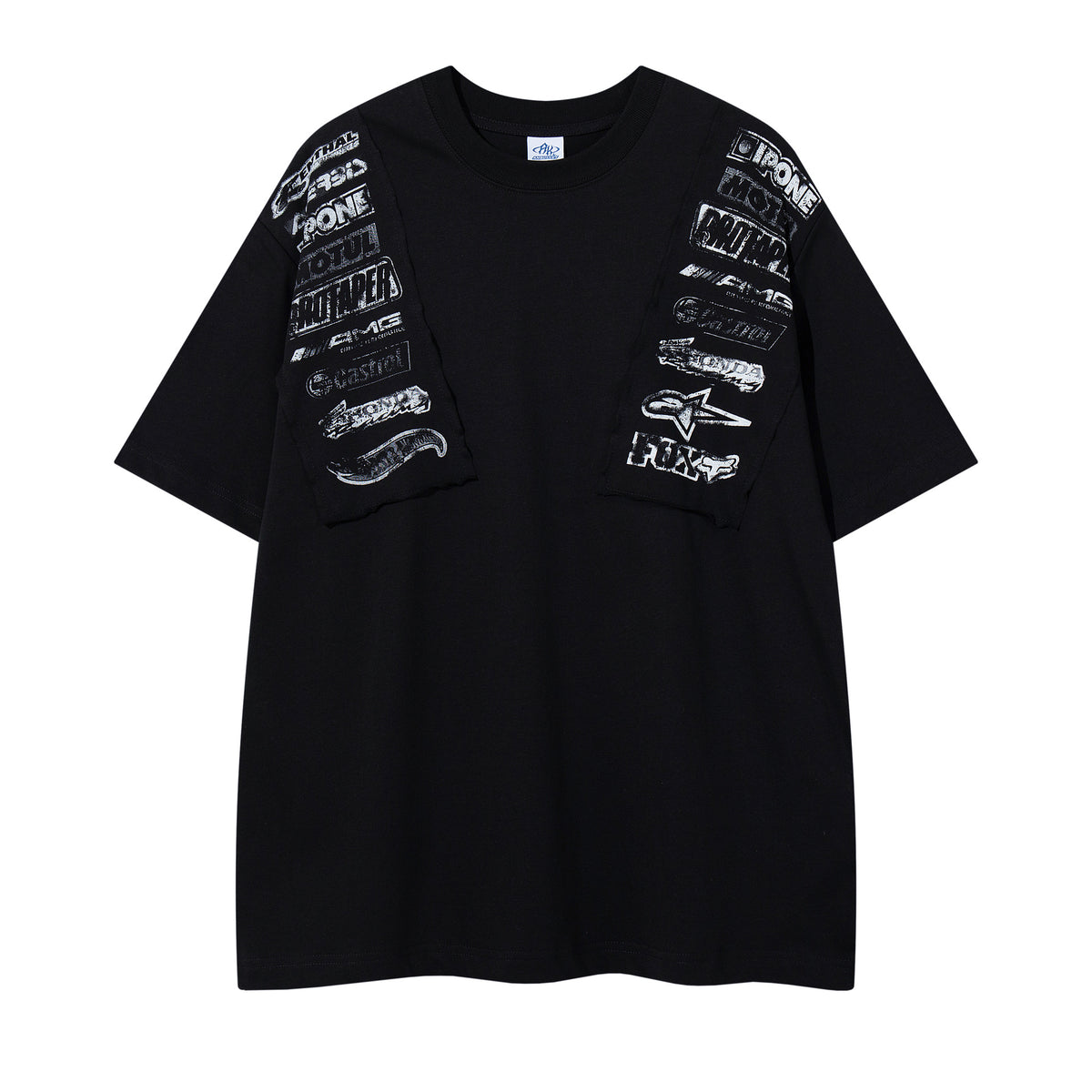Oversized Motorsport Logo Patch T-Shirt – Streetwear Graphic Tee