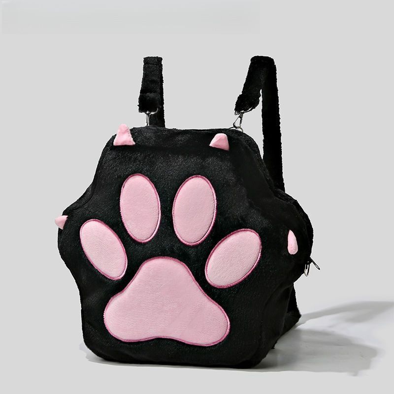 Adorable Cat Paw Plush Shoulder Bag – Fun Original Design with 3D Ears and Soft Paw Print