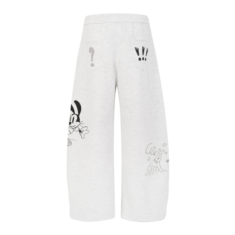 Mickey Mouse Graphic Print Wide-Leg Sweatpants – Y2K Hip Hop Street Style