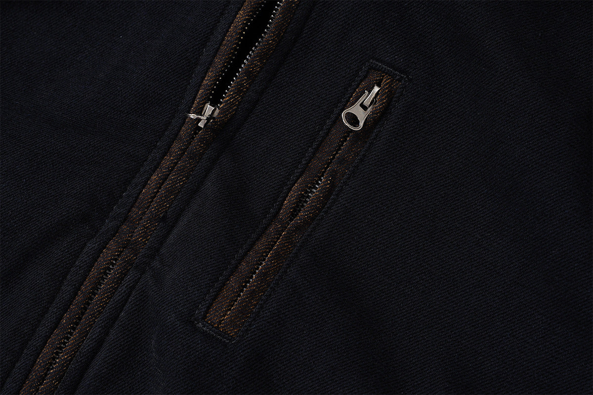 Veste Harrington en velours coupe boxy – Style workwear américain rétro