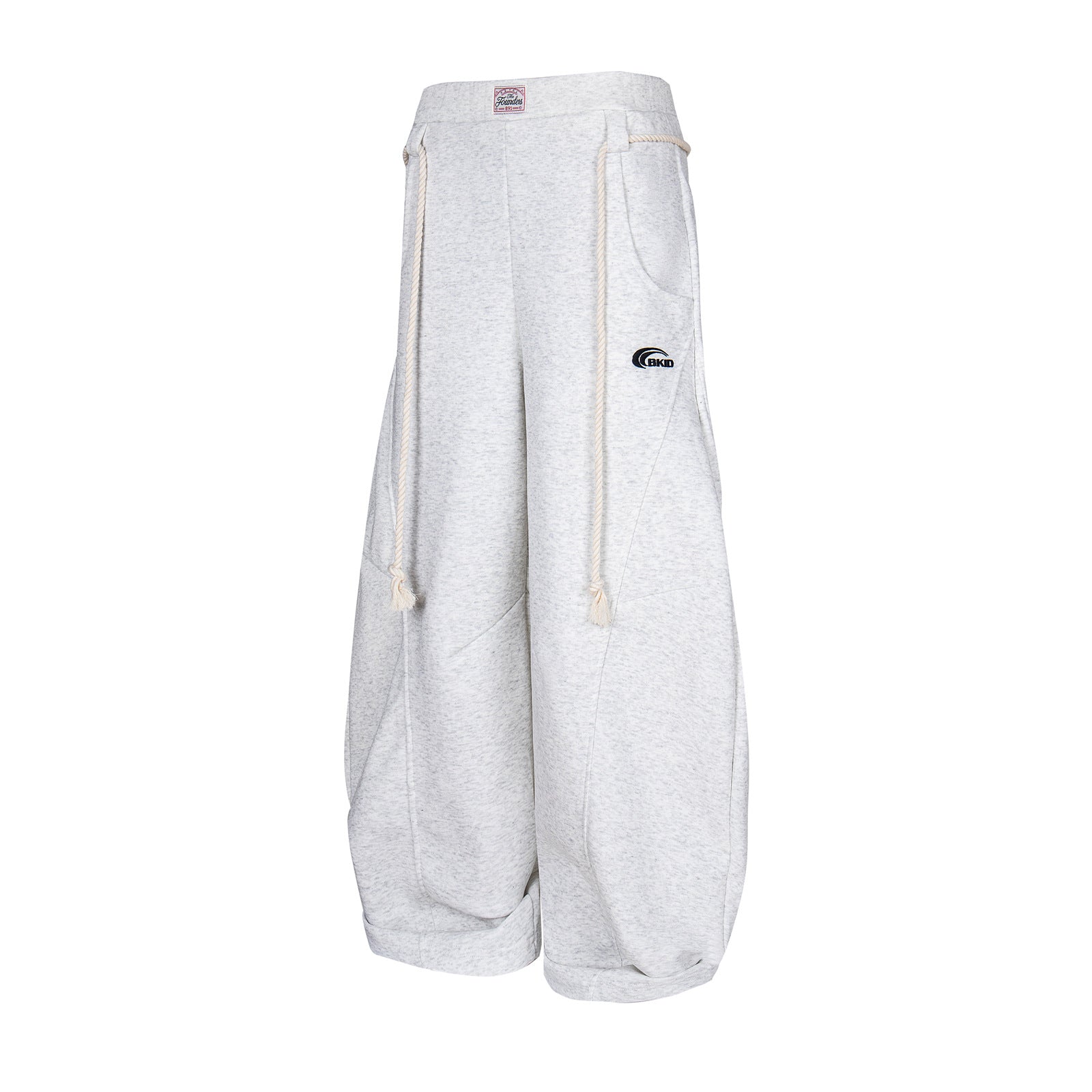 Wide-Leg Sweatpants with Rope Drawstring – Oversized Retro Streetwear Trousers