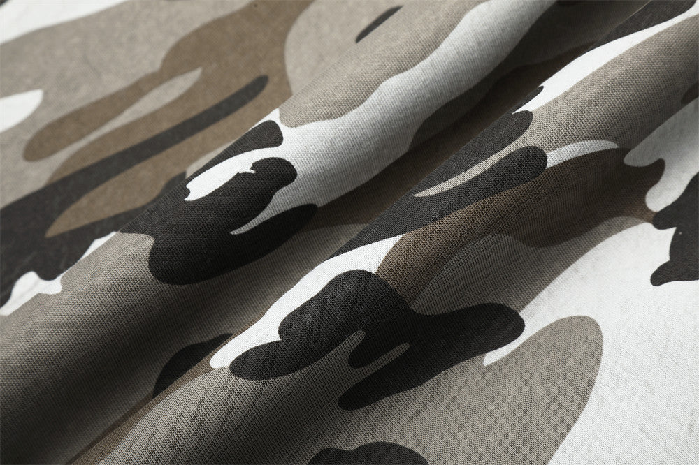Camo Wide-Leg Sweatpants – Men's Relaxed Fit Drawstring Jogger Pants