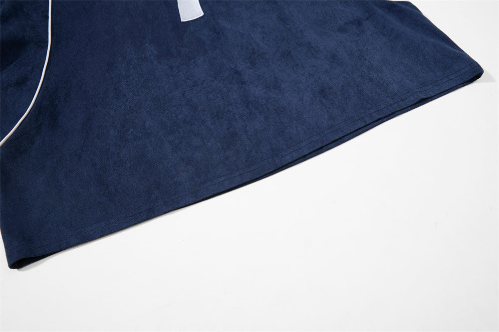 Number 7 Embroidered V-Neck Soccer Jersey T-Shirt