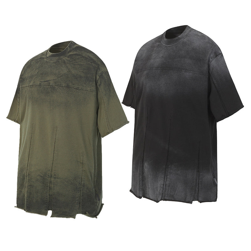 Acid Wash Oversized Distressed T-Shirt | Punk Deconstructed Raw Edge Streetwear