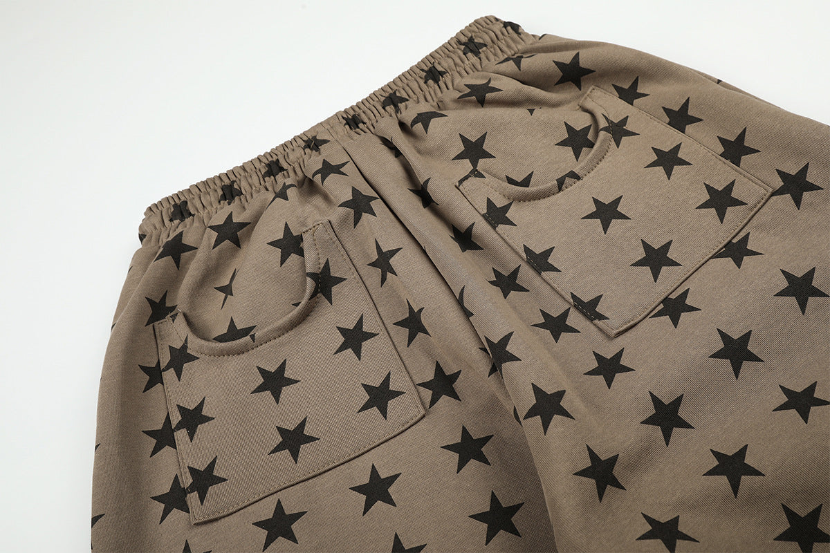 Wide-Leg-Sweatpants mit Sternprint – Relaxed Fit im Hip-Hop-Stil