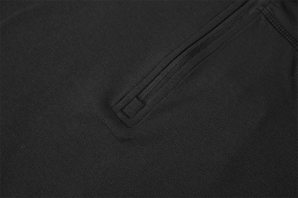 Men's Quarter-Zip Mock Neck Long Sleeve Shirt