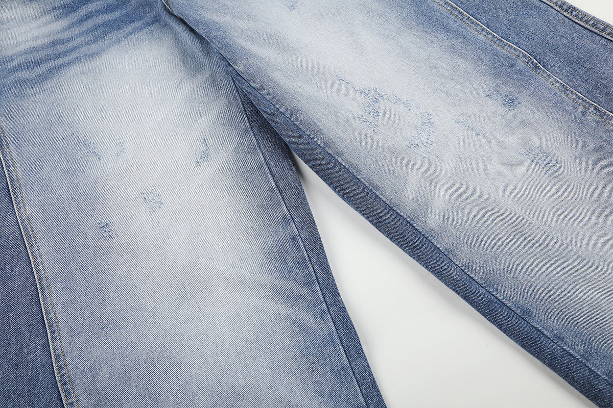 Light Blue Baggy Jeans – Double Waistband Wide-Leg Denim