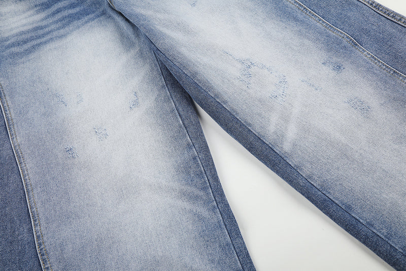 Light Blue Baggy Jeans – Double Waistband Wide-Leg Denim