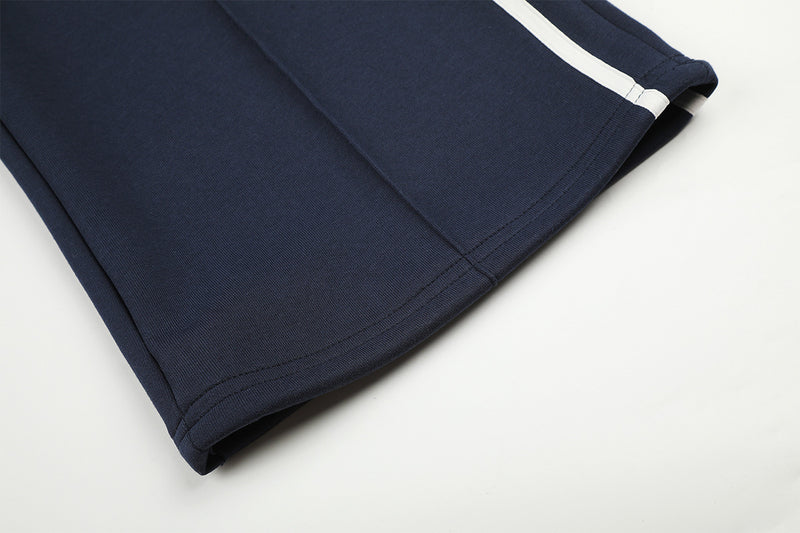 Pantalon de survêtement wide leg à liseré ondulé – Coupe droite décontractée