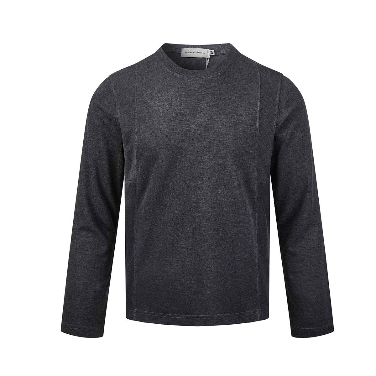 Men's Long Sleeve Crew Neck Shirt – Relaxed Fit Solid Tee