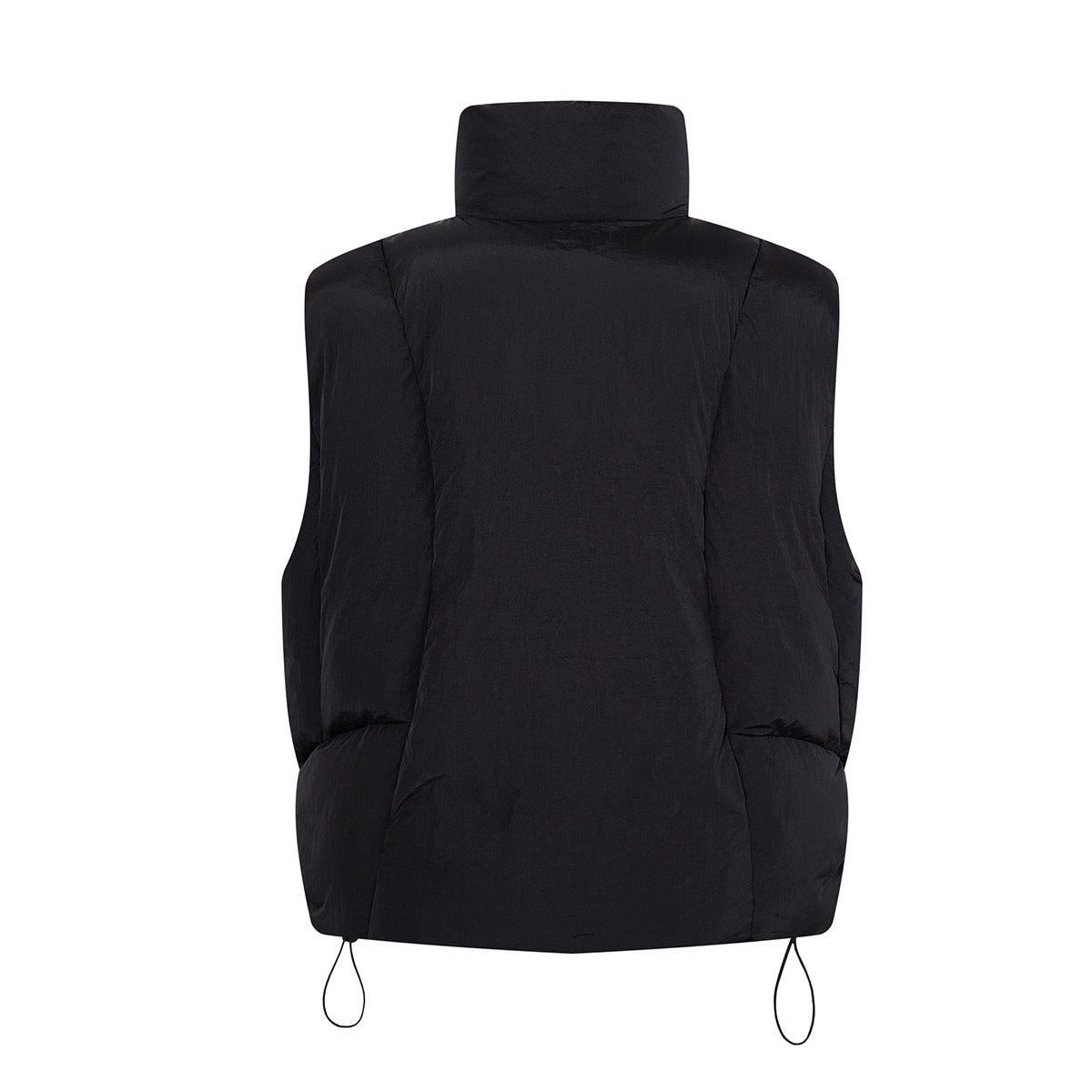 Padded Puffer Vest Stand Collar Zip-Up Sleeveless Jacket