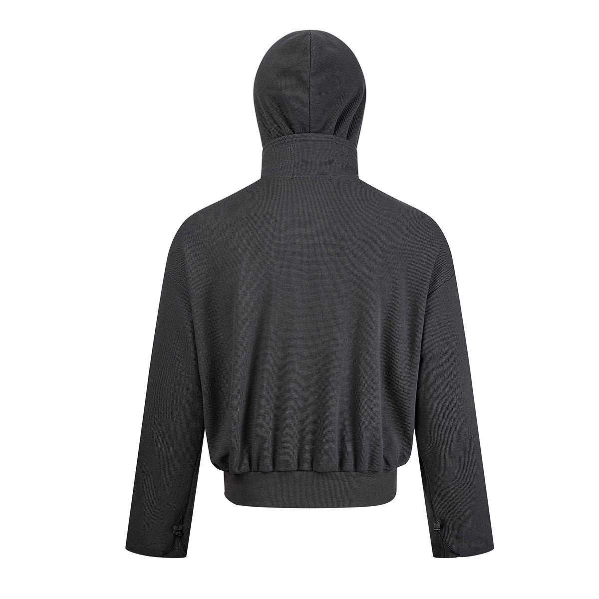 Sweat à capuche zippé boxy – Veste à capuche intégralement zippée en maille gaufrée