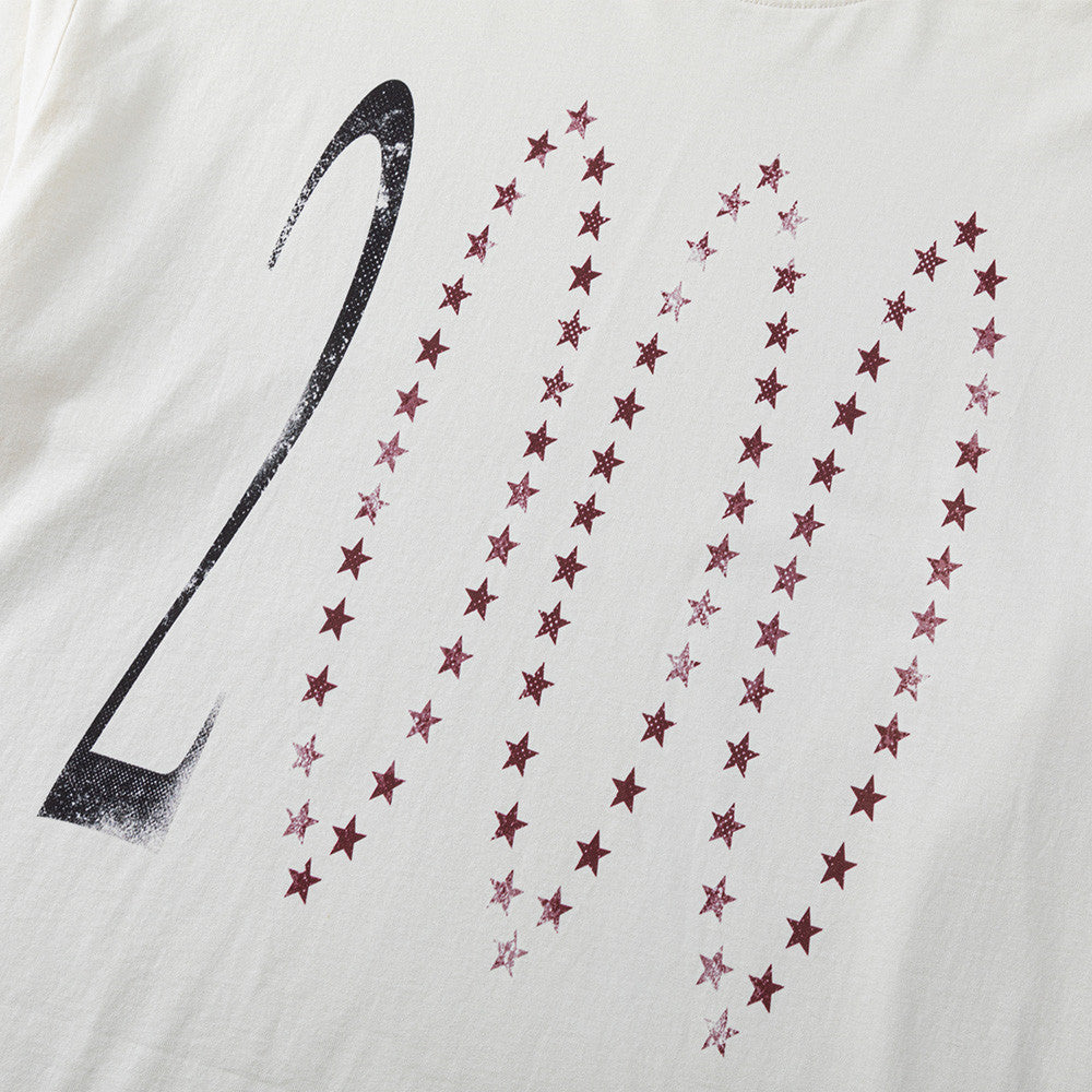 Long-Sleeve Star Print T-Shirt – Relaxed Fit Crew Neck Top
