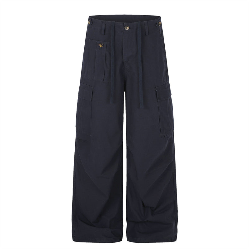 Pantalon cargo wide leg homme – Coupe ample, poches multiples et jambe droite