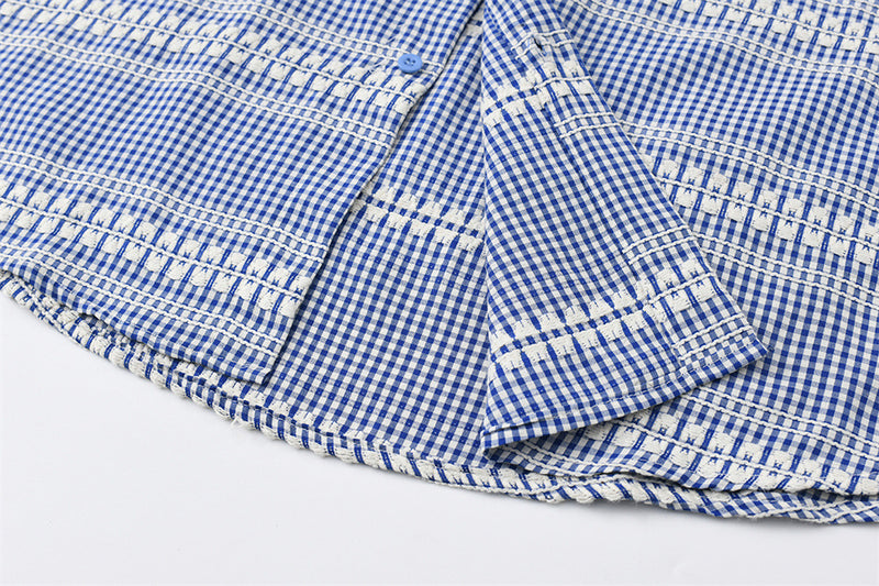 Men's Plaid Long Sleeve Oversized Button-Up Shirt