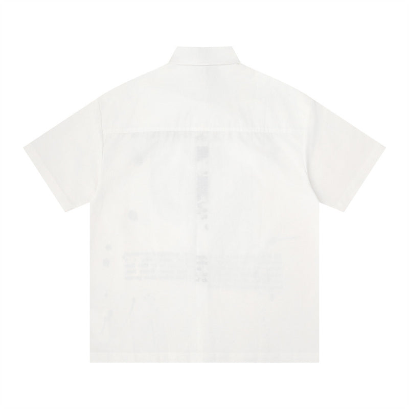 Ink Splatter Abstract Graphic Short-Sleeve Shirt