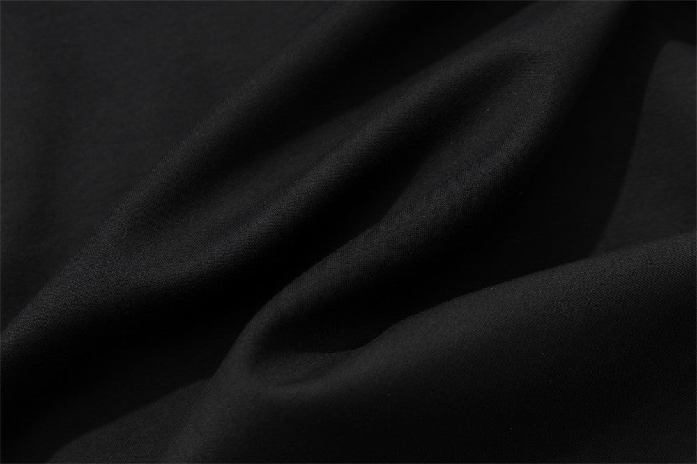 Veste sweat à capuche militaire gothique avec manches rayées et boutons croisés