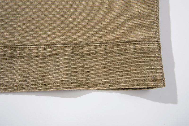 チェック柄パッチ刺繍フーディー ― アシッドウォッシュ vintageストリートウェアプルオーバー