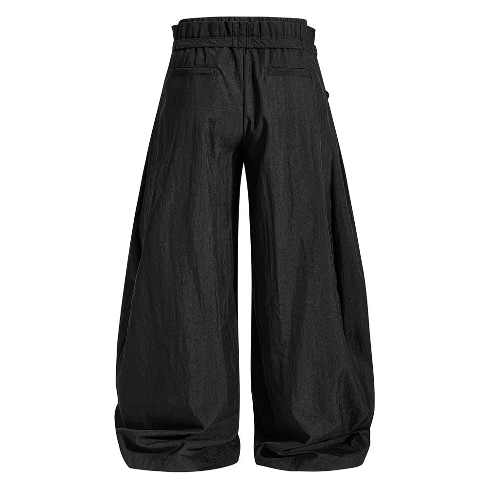 Hose mit weitem Bein und Bundfalten – Herrenhose mit elastischem Bund und Ballon-Schnitt