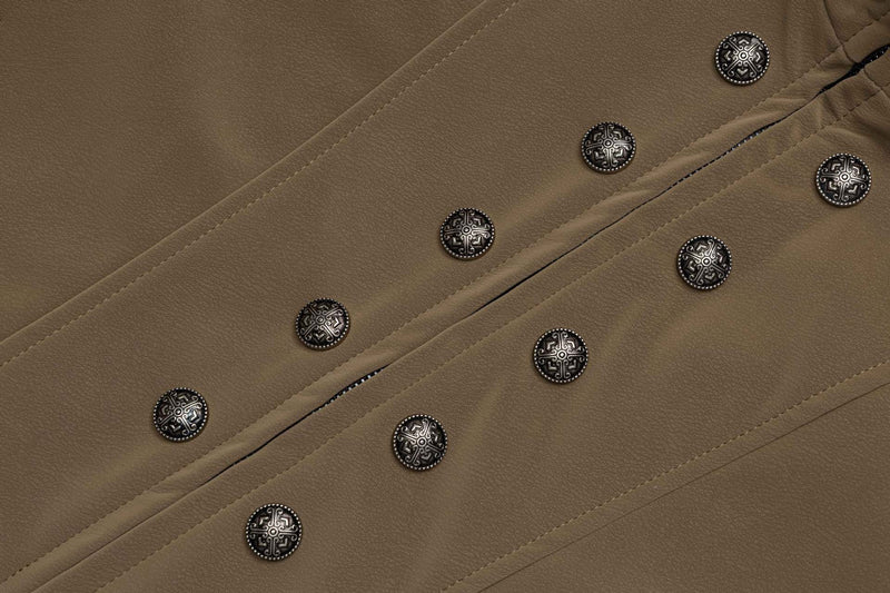 Jacke im Military-Stil mit Stehkragen und zweireihigem Knopfdetail