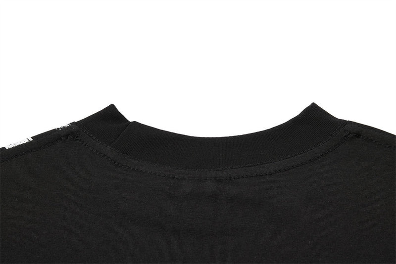 Men's Black Long Sleeve Graphic Tee – Distressed Union Jack Print