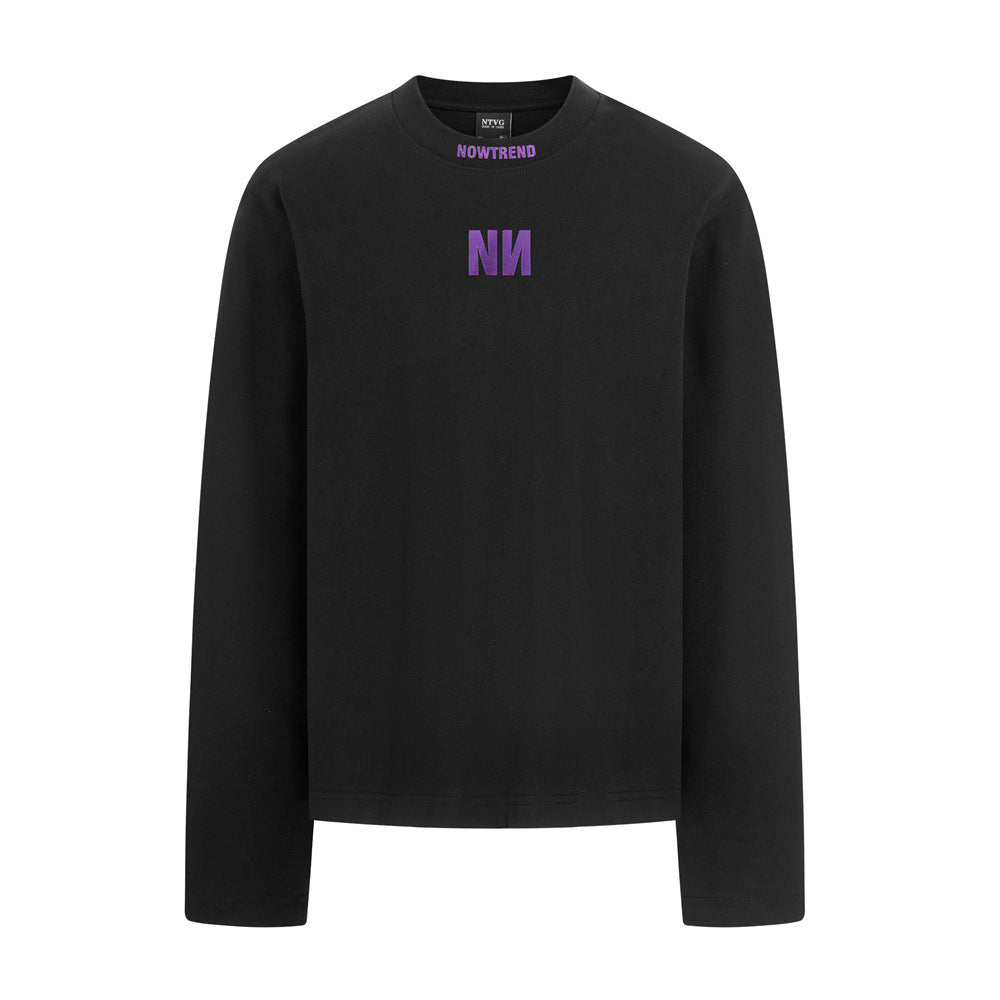 Long Sleeve Designer Shirt – NOWTREND NN Logo Relaxed Fit Tee