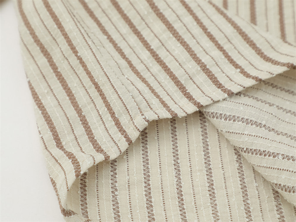 Striped Button-Up Shirt with Contrast Scarf Collar, Oversized Long Sleeve