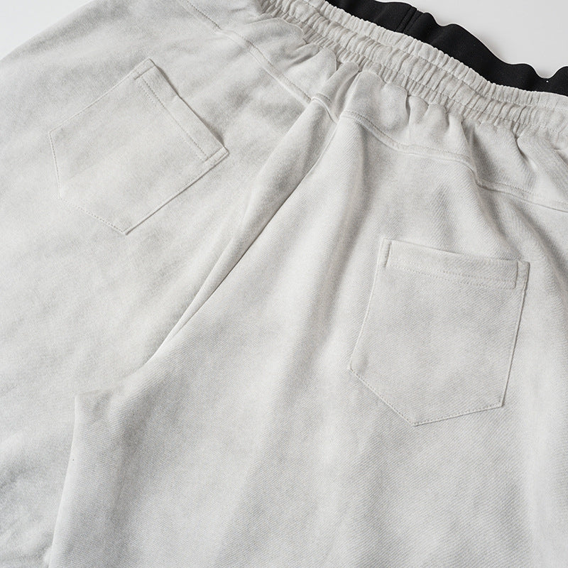 Wide Leg Sweatpants Acid Wash Double Waistband Baggy Fit with '98 Graphic