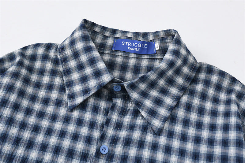 Men's Plaid Flannel Oversized Long-Sleeve Button-Down Shirt