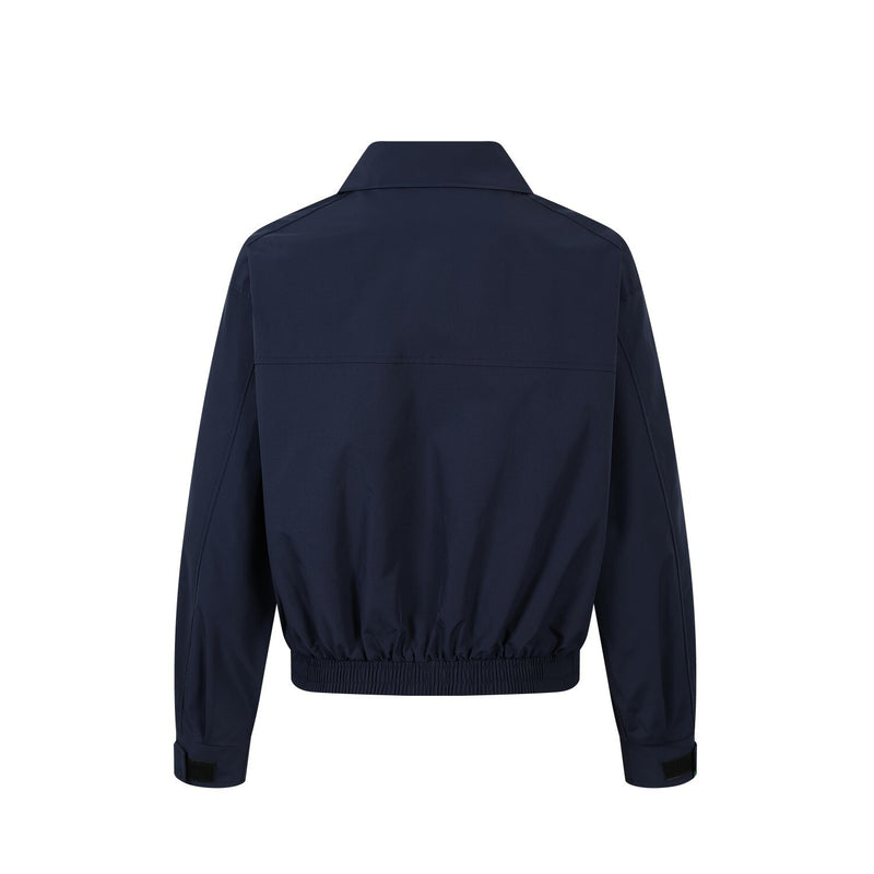 Oversized Harrington Jacket with Embroidered Badge Patch