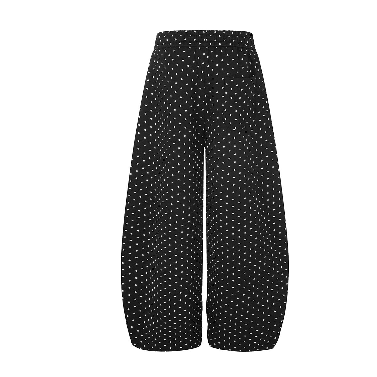 Pantalon de survêtement à jambes larges, imprimé pois et étoiles, taille à cordon